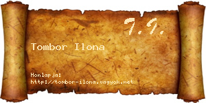Tombor Ilona névjegykártya